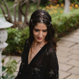 CENIT — Tocado joya tipo casquete artesanal