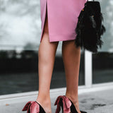 Chiara Velvet and feather Bag