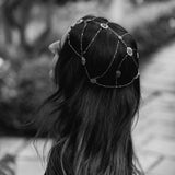 CENIT — Tocado joya tipo casquete artesanal