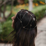 CENIT — Tocado joya tipo casquete artesanal