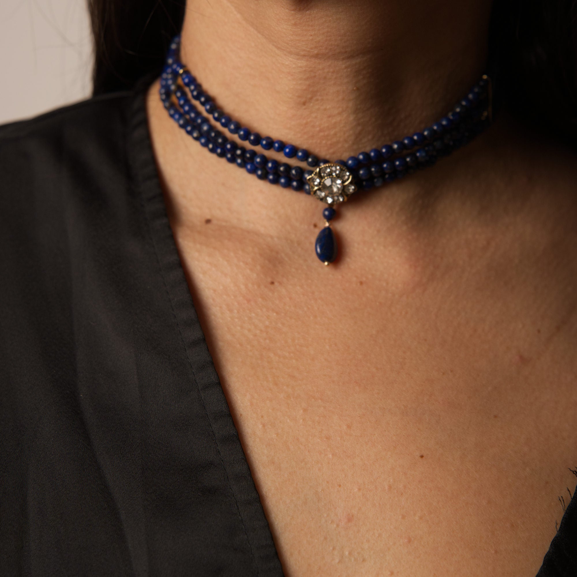 collar choker ife lapislázuli