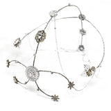 cubre raiz novia boho plateado