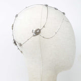 cubre raiz novia boho plateado lateral
