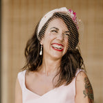 diadema nudo rose invitada con velo