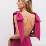diadema nudo rose invitada look