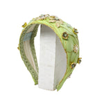 diadema de pluma martina de color verde