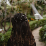 CENIT — Tocado joya tipo casquete artesanal