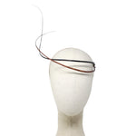 tocado minimalista bonnie marron y negro frente