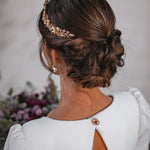 Corona Hada Azul para Novias de espalda