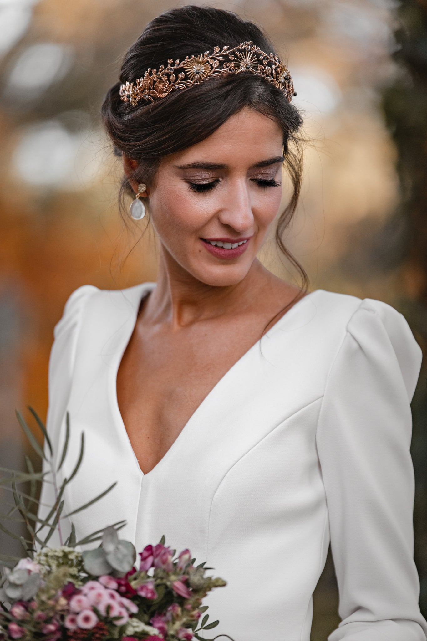 Corona Hada Azul para Novias perfil