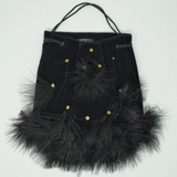 Chiara Velvet and feather Bag