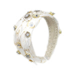 diadema de plumas martina de color blanco