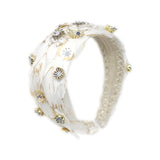 diadema de plumas martina de color blanco