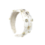 diadema de pluma martina de color blanco